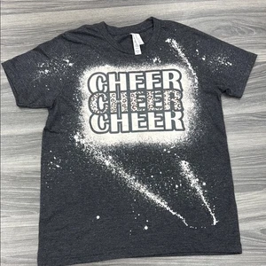Cheer T-Shirt - Heather Gray, Girls Size XL (18-20) - Picture 1 of 4