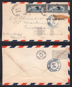USA 1932 Airmail Cover to Panama. United Fruit Company SS Martinique - Picture 1 of 3
