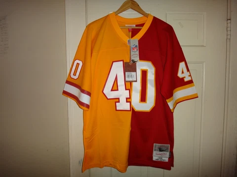 Mike Alstott 1996 Mitchell & Ness TB Buccaneers Throwback Split Legacy Jersey Cover