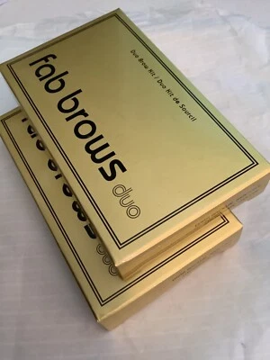 Fab brows duo eyebrow kits Dark brown/chocolate Brown New RRP £50 top seller! X2 - Image 1 of 2