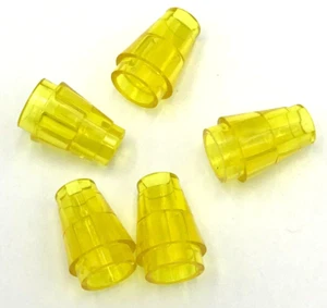Lego 5 Nuevos Conos Trans-Amarillos 1 x 1 con Piezas de Ranura Superior - Imagen 1 de 1
