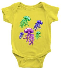 Infant Baby Bodysuit One-Piece Jelly Fish shower Gift Sea Life Lover Jellyfish