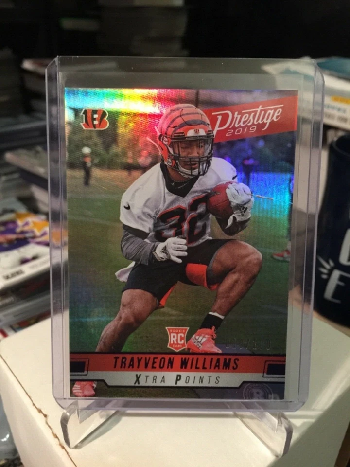   2019 prestige xtra points purple rc holo ref #d/100 trayveon williams bengals - Image 1 of 1