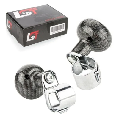 2x Lenkhilfe Fahrhilfe Lenkradknauf Knopf 360° Carbon Look für VW LUPO PASSAT - Bild 1 von 4