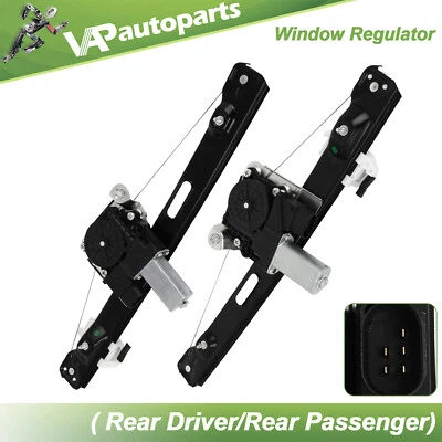 Par de reguladores de ventana eléctrica laterales traseros con motor para BMW M3 sedán 2008-2011 Foto 1 de 4