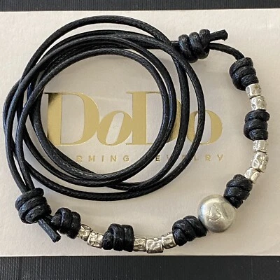 Dodo Pomellato Collana Nero Maxi Pepita Granelli Argento Fuori Produzione - Immagine 1 di 4