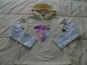 Girl's size Large Aspen Co Ski Yellow & Floral Cotton Long Sleeve Hoodie - Picture 1 of 1