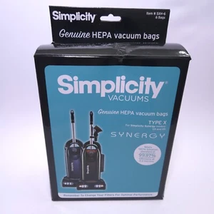 Vacuum Bags Genuine HEPA Simplicity Type X For Synergy Models G9 & X9 5 Pack New - Picture 1 of 10
