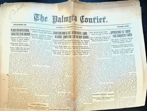 Palmyra Kurier 26. Juli 1922 irischer Freistaat Kohleschlag Alonzo Webb - Bild 1 von 5