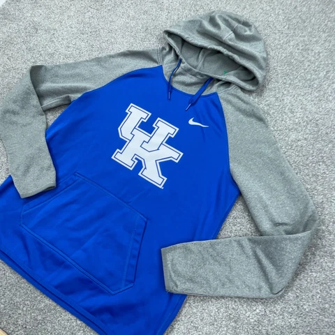 Kentucky Wildcats Hoodie Women Medium Blue Sweatshirt Sweater Nike Therma Adult Cover