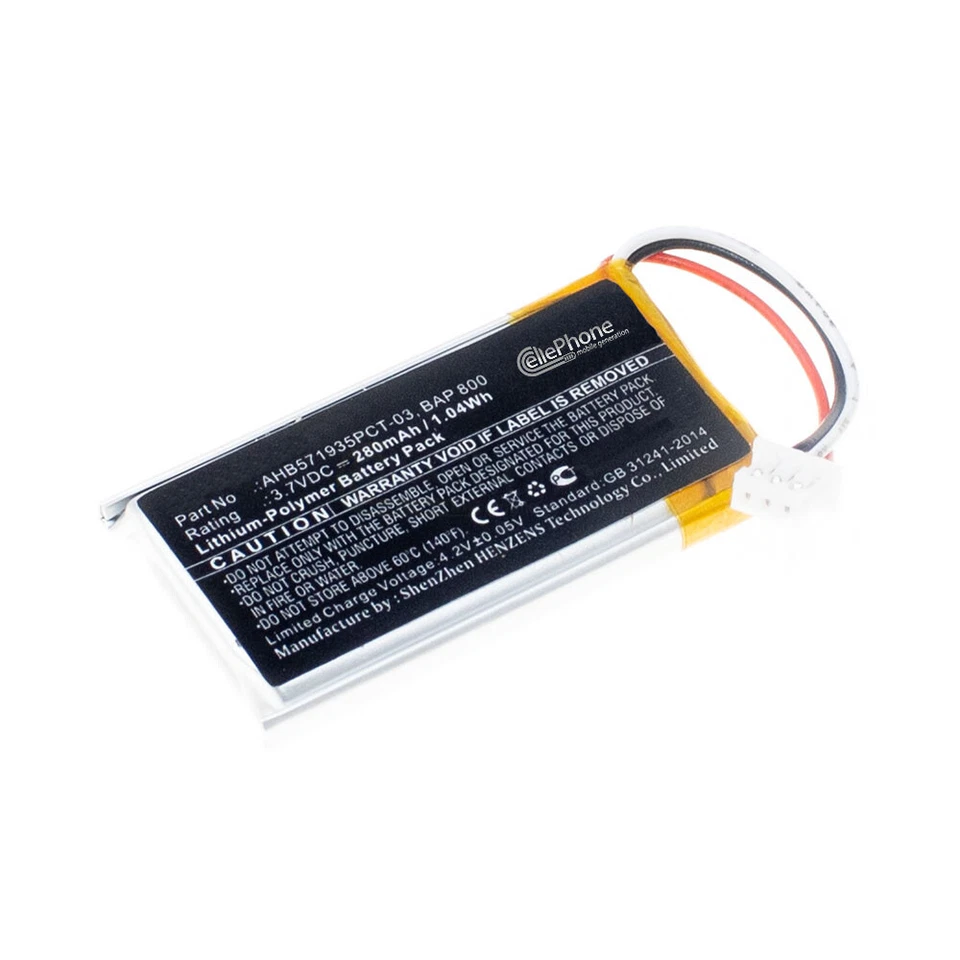 CELLEPHONE 3,7V Akku Li-Polymer für Sennheiser Flex 5000 - Set 880 - RS 2000 5000 5200