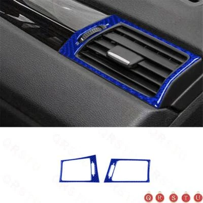 Blue Carbon Fiber Air Condition Vent Frame Trim For BMW X3 F25 X4 F26 2011-2017 - Image 1 of 4