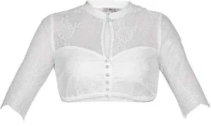 Dirndlbluse Nora-Madlenka weiß Spitze hochgeschlossen MarJo Spitzenbluse - Bild 1 von 8