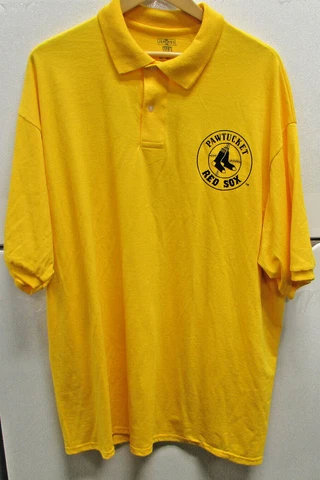 Pawsox Pawtucket Red Sox Yellow STAFF 2 Button Polo Shirt Size 2XL New Cover