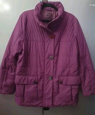 Gerry Weber Womens Quilted Jacket UK16 EU44 US12 Purple Light Winter Coat Snaps - Image 1 of 4