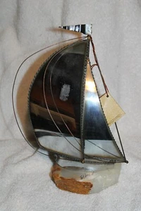 Signed DeMott Sailboat Jere Style Mid-century Modern Fine Condition Original Tag - Picture 1 of 11