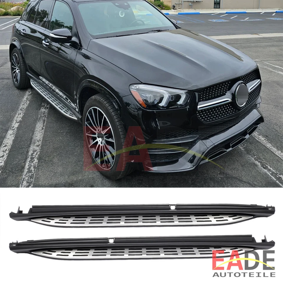 PEDANE ATTACCO LATERALE BATTITACCO PER MERCEDES GLE W167 V167 SUV CROMATO - Immagine 1 di 1