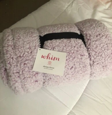 Nueva manta Martha Stewart WHIM Sherpa 2020 súper suave 50" x 60" nueva con etiquetas $70 Foto 1 de 3