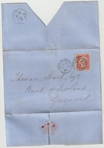 1862 GREENOCK PUNTEADO CÍRCULO ÚNICO LLEGADA CDS BIRMINGHAM DÚPLEX AL BANCO DE SCOT - Imagen 1 de 2