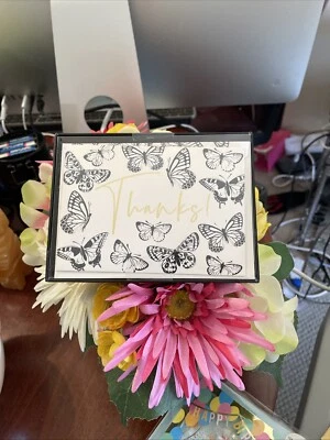 Lady Jayne Thank You Cards "Thanks" With Butterflies - NIB - Image 1 of 2