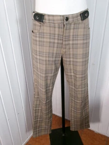 Pantalon tartan écossais jersey beige Stooker 44/46 t. medium ceinture elastique - Picture 1 of 8