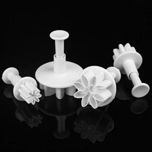 4pcs Set Sunflower Plunger Fondant Cutter Sugarcraft  - Picture 1 of 3