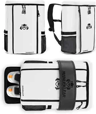 MANUEKLEAR Gym Backpack with Belt Holder for Men and Women, Snowy White  - Image 1 of 4