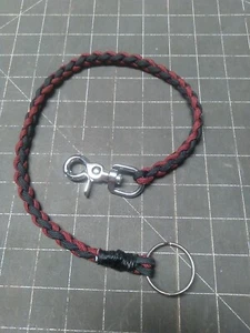 Portafoglio CATENA PARACORD NERO E MARRONE guinzaglio forte spesso portafoglio biker DA PUNTO - Foto 1 di 3