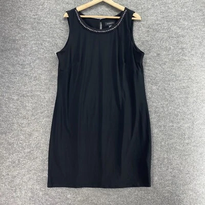 Vestido Scarlett Mujer 18 Plus Negro Cambio Midi Sin Mangas Cuello Redondo Gancho y Ojo Foto 1 de 4