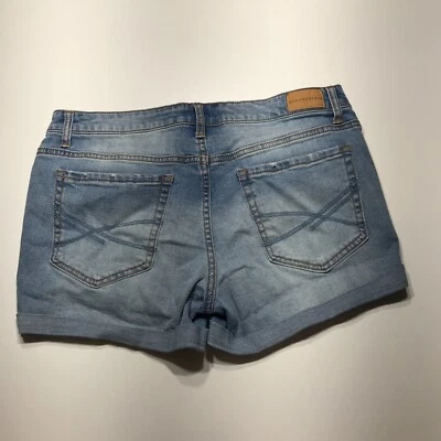 Aeropostale Shorts Womens Size 10 Midi Denim Roll Ups Destroyed Casual Stretch - Image 1 of 4