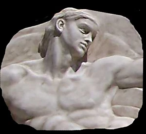 Réplica de Escultura Adam de Miguel Ángel Fresco Placa de Pared Estilo Italiano 60 cm - Imagen 1 de 1