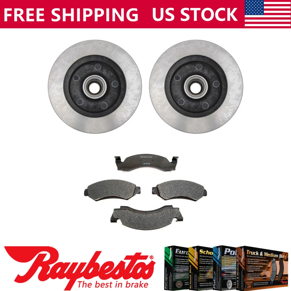 Front Kit Brake Rotor and Hub & Metallic Brake Pads For 1975 Ford F-150 - Imagem 1 de 4