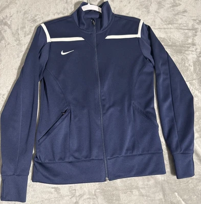 Chaqueta deportiva Nike Dri-fit Warmup para mujer talla mediana azul rendimiento Foto 1 de 4