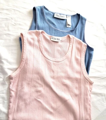 Camisetas sin mangas acanaladas Anchor azul y Villager para mujer M Foto 1 de 4