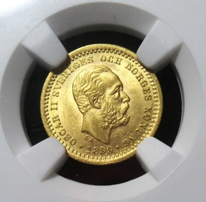 Suecia 1899-EB Oro 5 Kronor KM-756 NGC MS-64 - Imagen 1 de 4