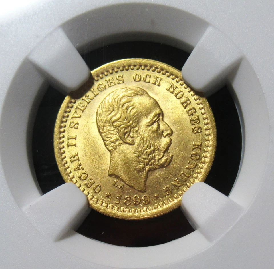 Suecia 1899-EB Oro 5 Kronor KM-756 NGC MS-64 - Imagen 1 de 4
