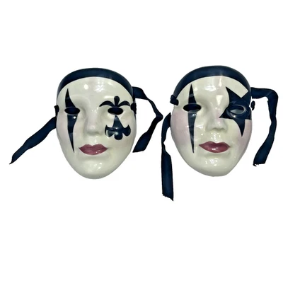 Fancy Faces New Orleans Ceramic Mask Mardi Gras Signed Paul Handmade Masquerade - Image 1 of 4