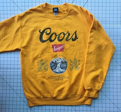 Sudadera Coors Banquet Amarilla Dorada Colorado Talla MEDIANA Foto 1 de 4