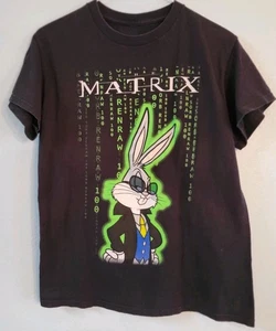 The Matrix Bugs Bunny WB Anniversary Tshirt Mens M Looney Tunes Crossover RARE - Picture 1 of 2