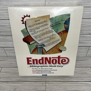 Endnote Bibliographies Made Easy Software for Windows (1999) NEW SEALED - Picture 1 of 7