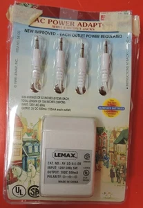 1998 LEMAX LIGHTED ACCESSORY AC POWER ADAPTOR W/4 OUTPUT JACKS-#4 - Picture 1 of 4