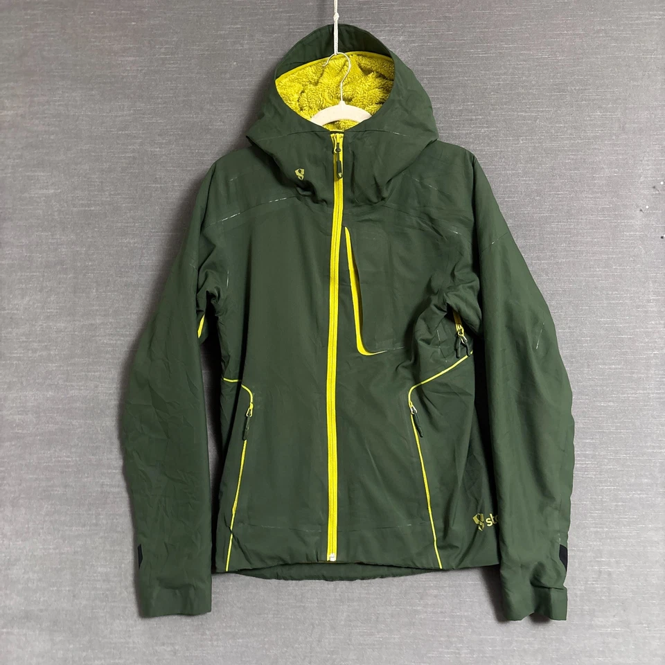 Chaqueta Estoica Pequeña Verde Softshell Nikwax Impermeable Esquí Snowboard Forrada de Vellón Foto 1 de 4