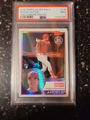 SHOHEI OHTANI 2018 TOPPS SILVER PACK 1983 CHROME P ROOKIE RC PSA 9 Q2167 - Image 1 of 2