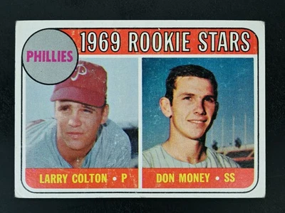 1969 Topps #454a Phillies Rookies Larry Colton / Don Money VG - Image 1 of 2