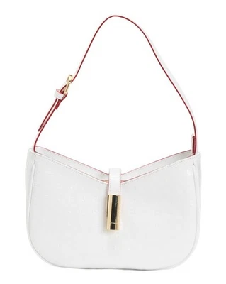 全新带标签 ARCADIA 意大利制造皮革单肩包带浴缸五金件 — 第 1/4 张图片