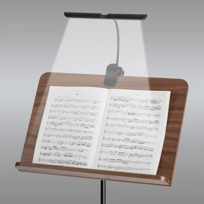 CLASSIC CANTABILE Spartito musicale LED nero da bloccare con alimentazione e batteria/batteria