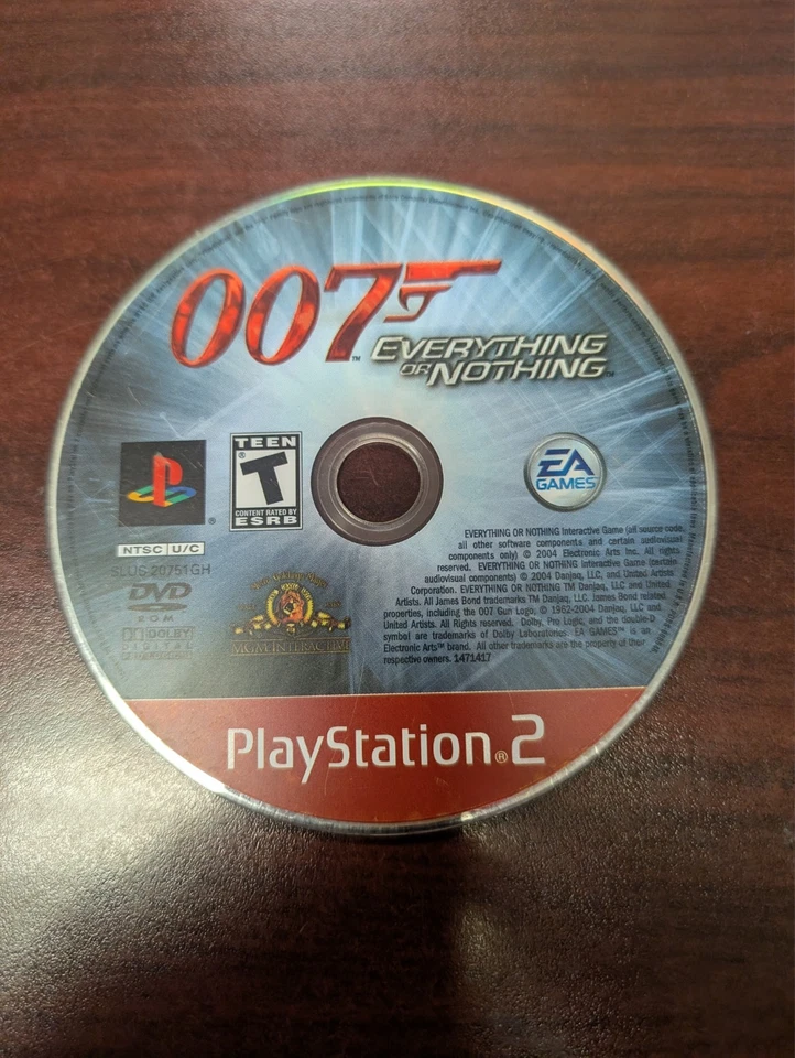 James Bond 007: Everything or Nothing (PS2 ) NO TRACKING - DISC ONLY 2218 - Image 1 of 1