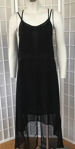 Doe & Rae Flowy High Low Sheer Dress w/ Cami Slip Dress S Whimsical Fairy Goth - Picture 1 of 18