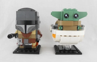 Lego BrickHeadz The Mandalorian & The Child Set Pre-Built No Instructions - Image 1 of 4