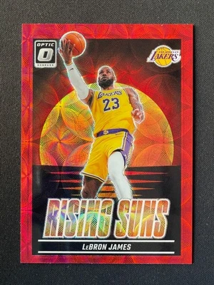 LeBron James 2024-25 Panini Donruss Optic Rising Suns Red Scope Prizm #2 - Image 1 of 2